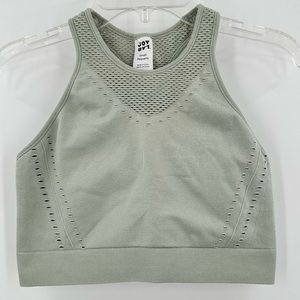 Joylab By Target Sage Green Seamless Mesh Racerback Sports Bra Size Small